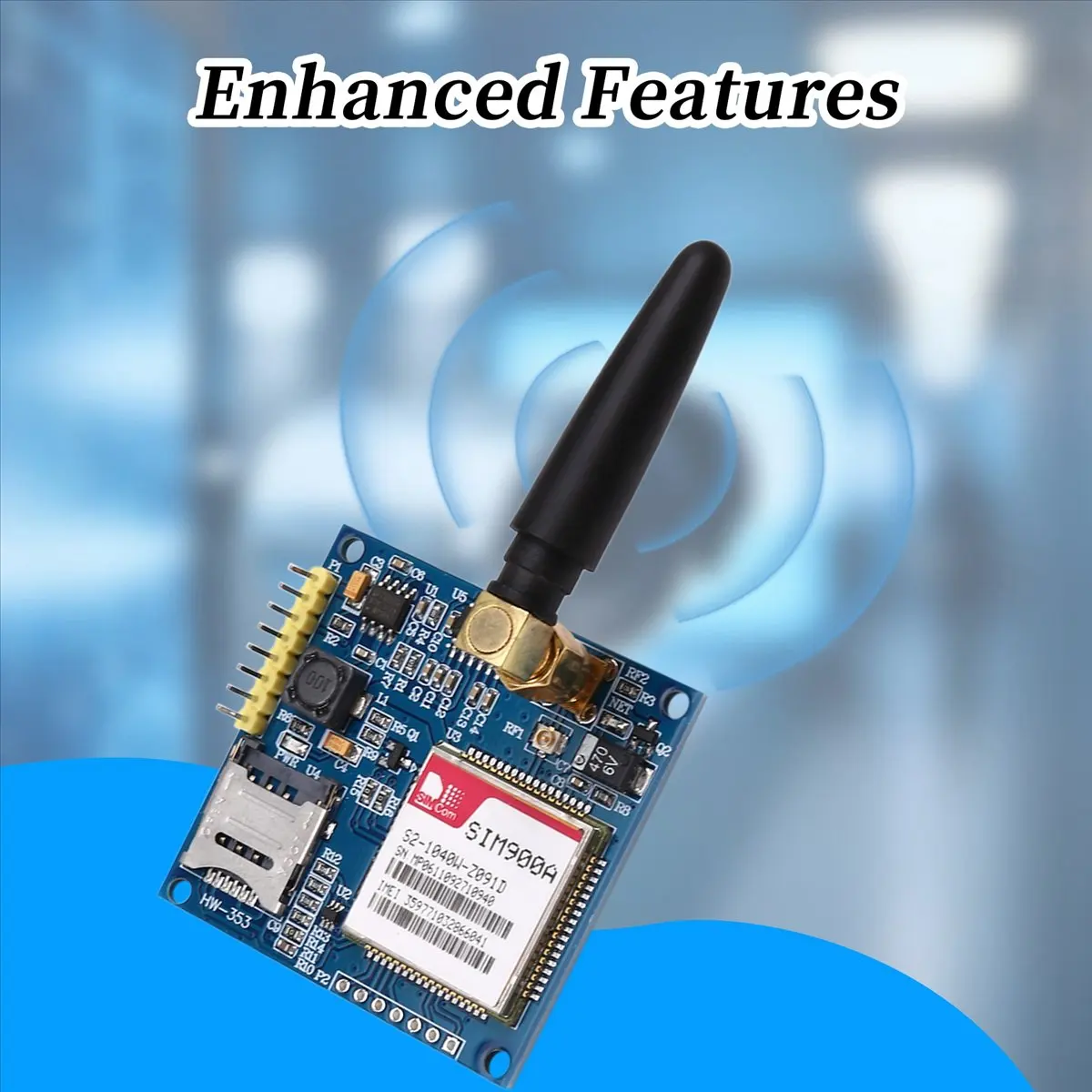 ABAN SIM900A MINI V4.0 Wireless Data Transmission Extension Module GSM GPRS Board Kit with Antenna for for