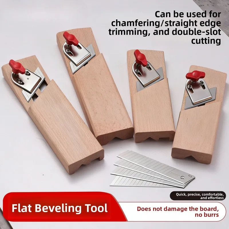 Multi-functional woodworking tool45°Gypsum board chamfering tool Double-slot beech wood quick edge trimmer for gypsum board