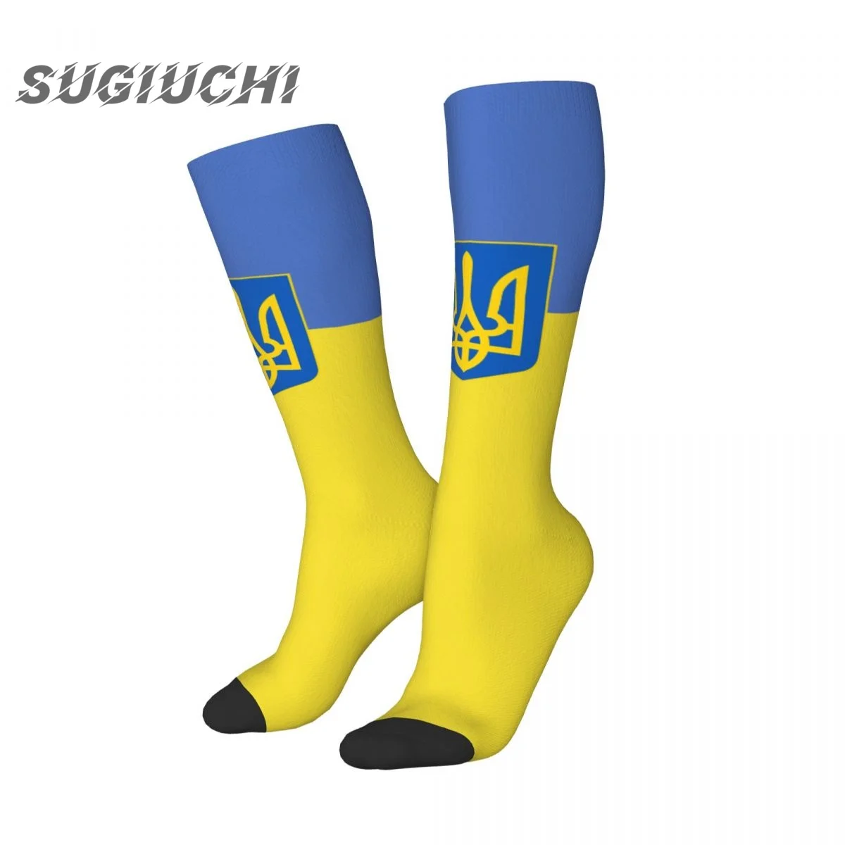 Ukraine Flag Polyester 3D Printed Socks For Men Women Casual High Quality Kawaii Socks Street Skateboard Socks