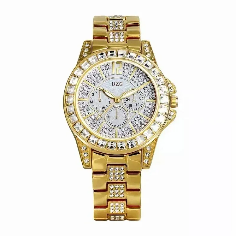 Reloj de cristal para mujer, pulsera informal de marca de lujo, a la moda