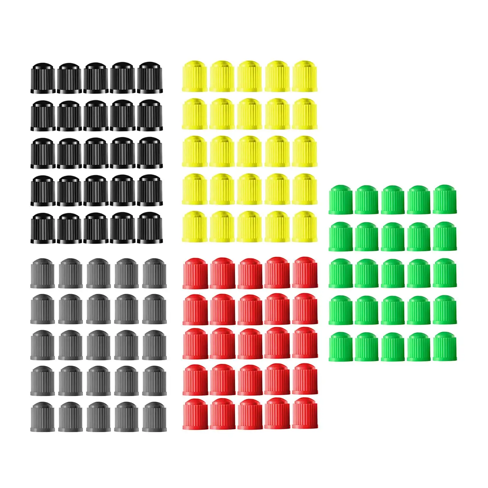 

25 шт. универсальные колпачки для штока клапана автомобильных шин с резиновым кольцом, пылезащитные колпачки для штока клапана грузовика