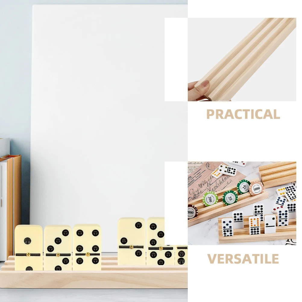 Anti Slip Domino Tray 25 5x6 5x1 8CM Wooden Display Base Toy Cards Stand Holder Gaming Trays Multi Function Diy Racks