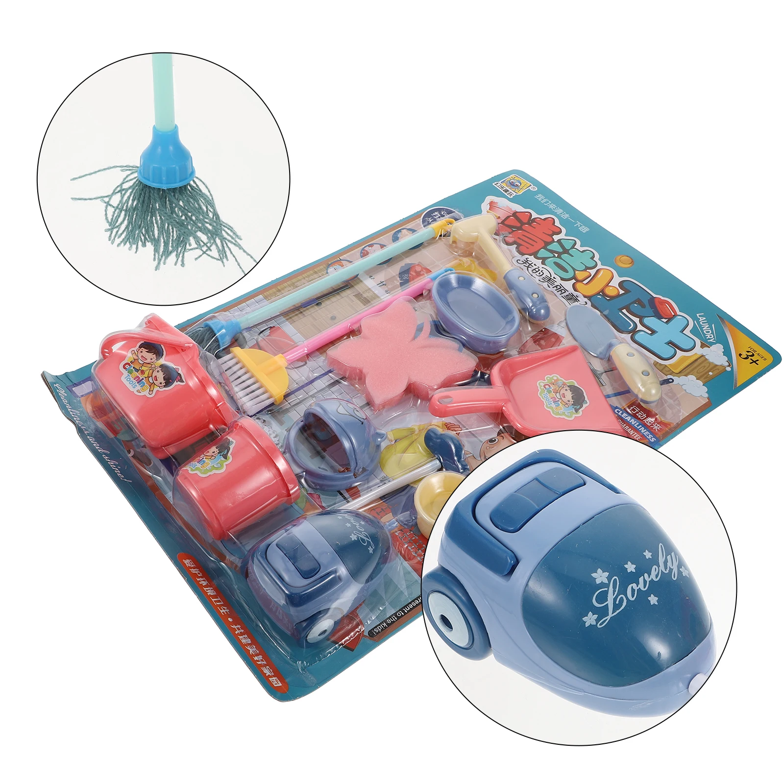 

1 set 1 Set Kids Mini Cleaning Tool Pretend Play Plaything Simulation Cleaning Equipment Educational For Children 3 Years+
