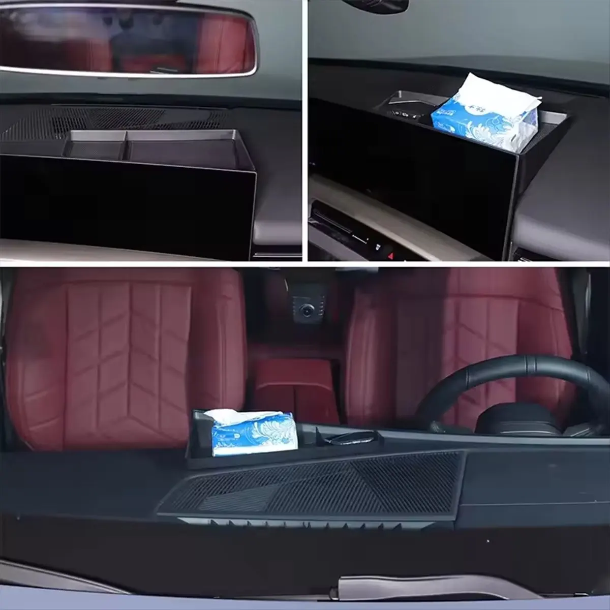 compatible-for-5-series-g60-2024-car-central-control-navigation-screen-rear-storage-box-mobile-phone-tray-accessories