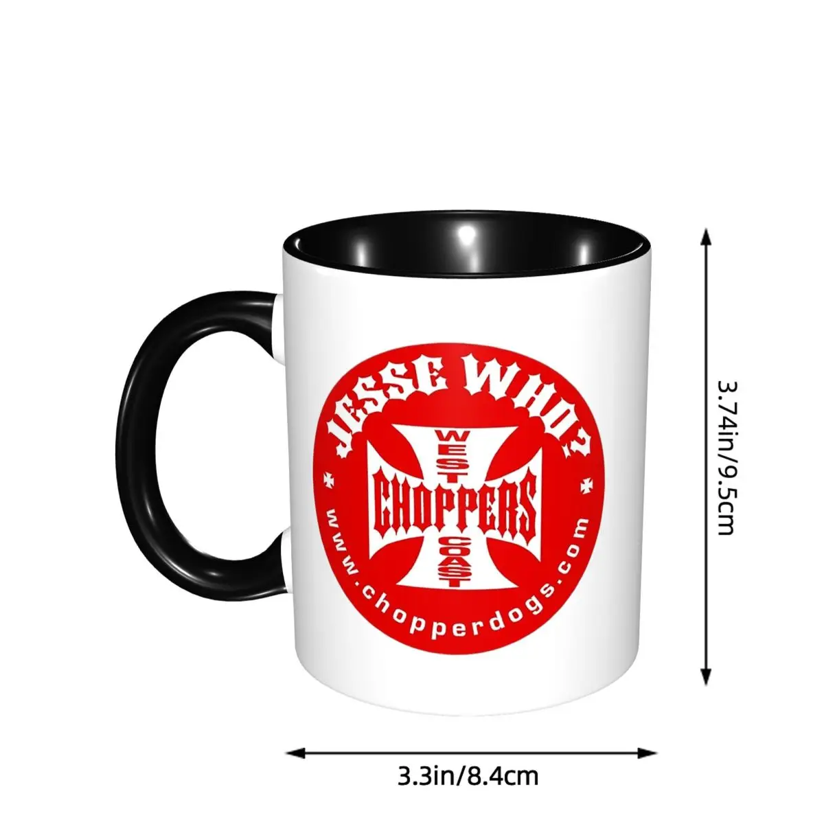 Personalized West Coast Iron Cross Choppers Mug Funny Ceramic Coffee Cups Tea Mugs Milk Cup Drinkware Gifts for Woman Man