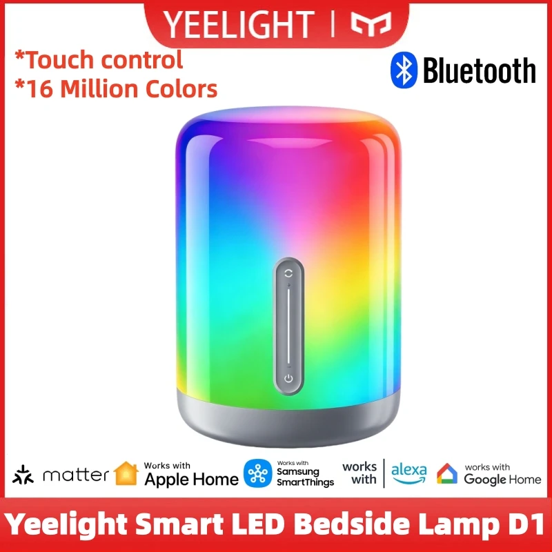 Yeelight Smart LED Bedside Lamp D1 RGB Bluetooth Touch Adjustable Brightness/Color Temperature For Apple Home Google Alexa app