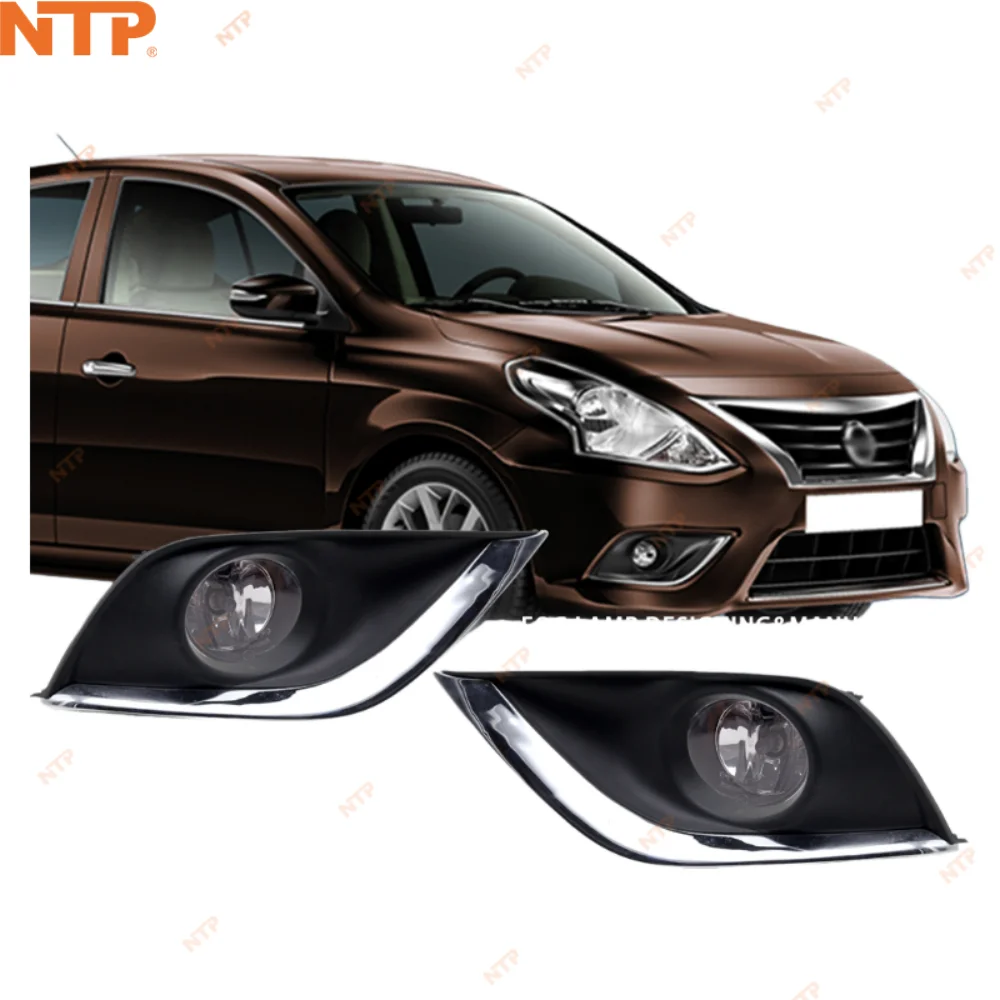 Car Fog Lamp Daytime Running Light Daylight For Nissan Sunny 2014 2015 2016 Halogen Headlight Fog Light Kit Car accessories part