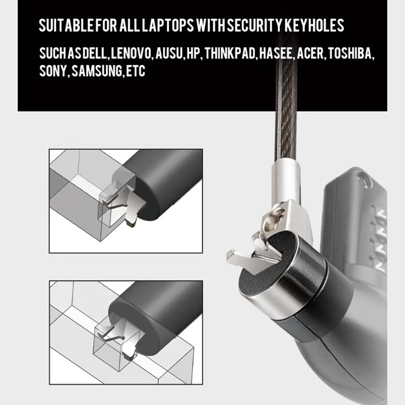 ラップトップセキュリティロック、デジタルパスワード保護、盗難防止ケーブル、耐久性