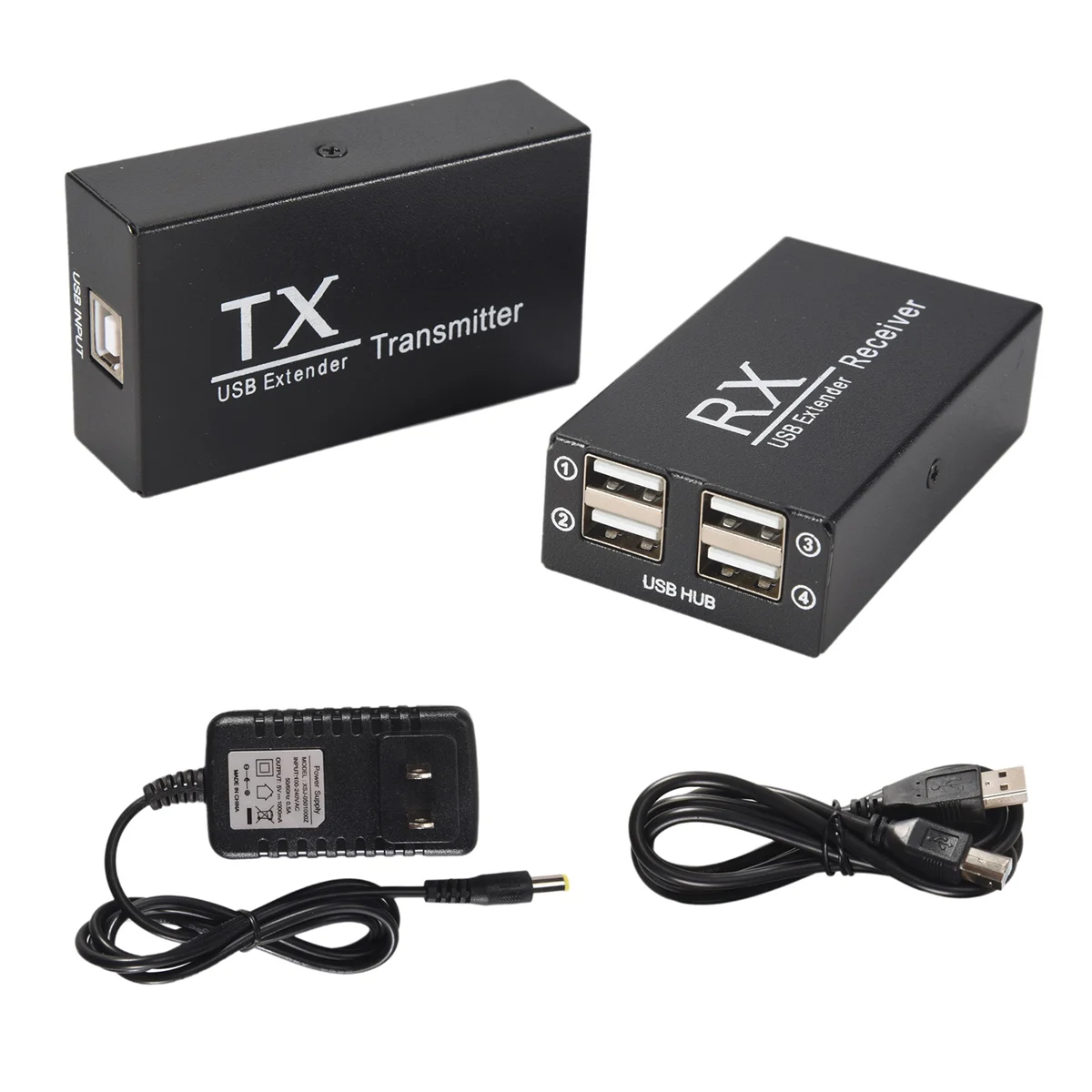 Extensor USB X62A_120M Extensor de hub USB1.1 de 4 portas sobre plugue RJ45-US