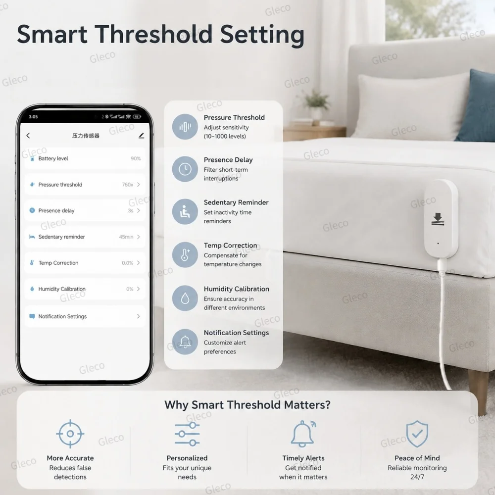 Zigbee TUYA Drucksensor Temperatur- und Feuchtigkeitsmesser Belegungs-/Anwesenheitsdetektor Stressgürtel Smart Life Home Automation Scene – Detail 7