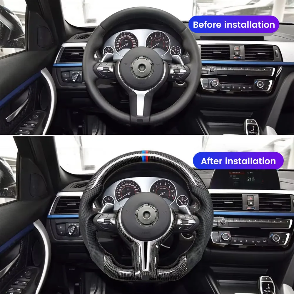 

Sport Style Carbon Fiber Steering Wheel For BMW M2 F87 M3 F80 M4 F82 GT F34 X1 F48 X2 F39 X3 F25 X4 F26 X5 F15 X6 F16 Leather