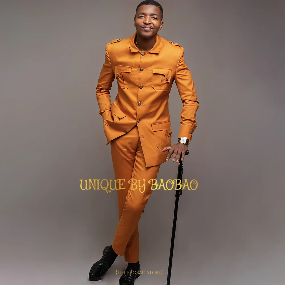 

Men's suit 2-piece set (jacket+pants) African/Indian style attire for wedding cocktail birthday Thanksgiving Xmas party tuxedo