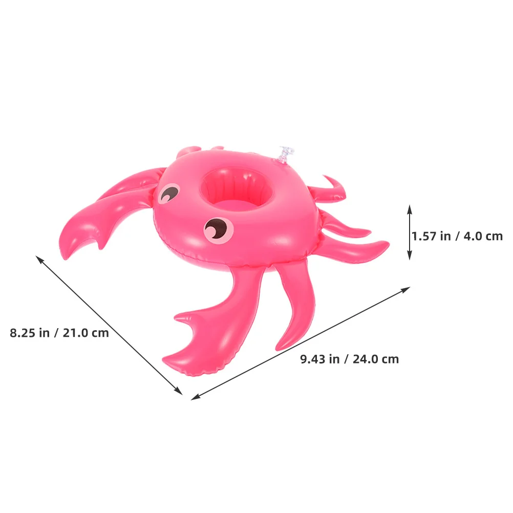 

2Pcs Inflatable Floating Drink Holder for Pool Cute Crab Design Beverage Float for Water Activities Pool Drink Holder