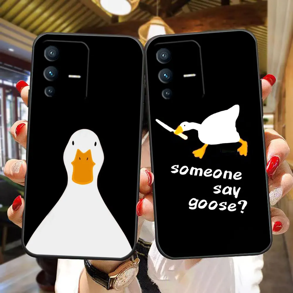 

Cartoon Duck Goose Phone Case For VIVO V50 V40 S1 V15 V17 V20 SE V21 V23 V23E V25 V25E V27 V27E V29 V29E V30 PRO TPU Case Shell