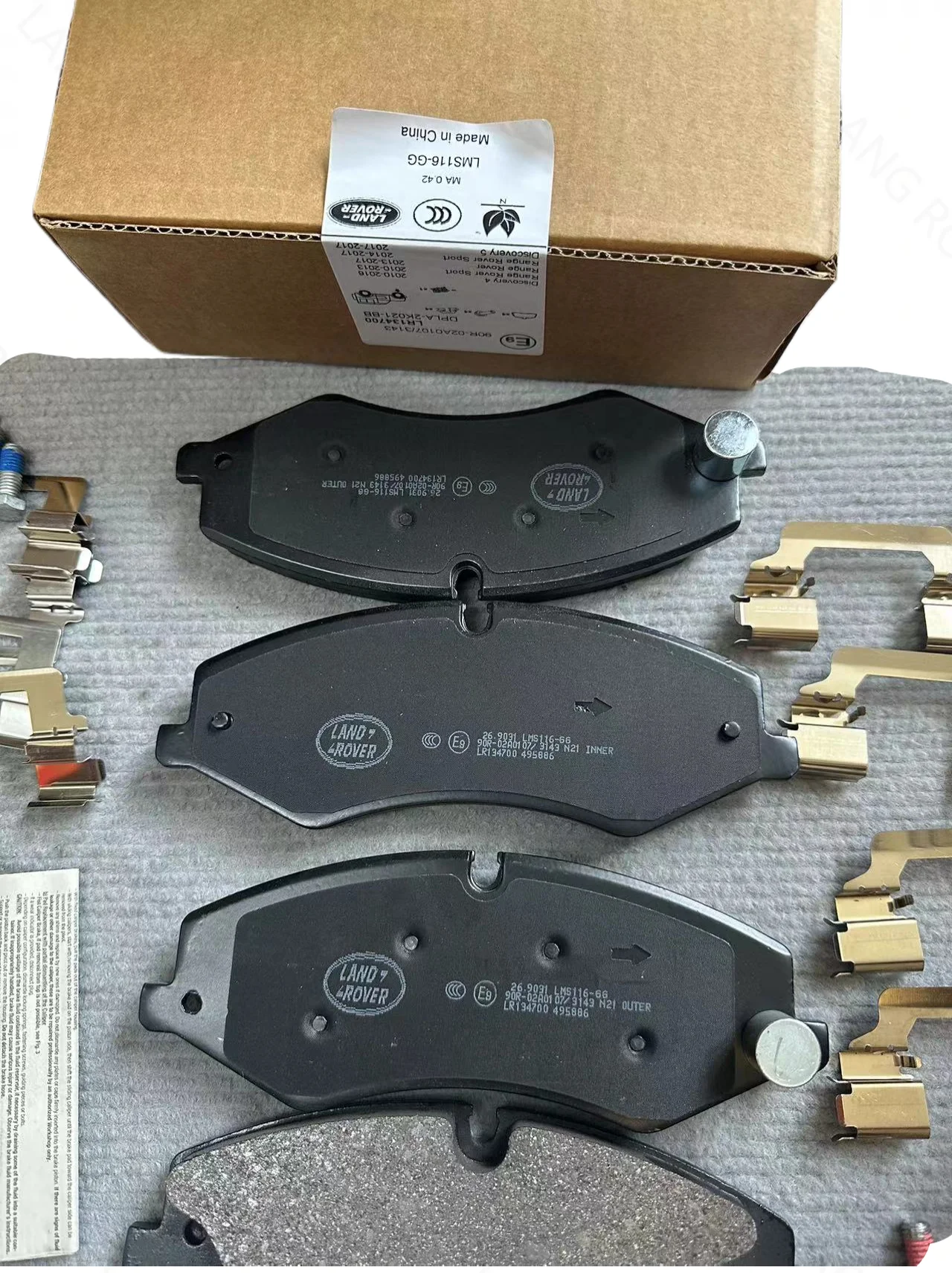 For Lr134700 Lr051626 Front Brake Pads Lr051626, For Land Rover Range Sport 14-15 Range 13-15