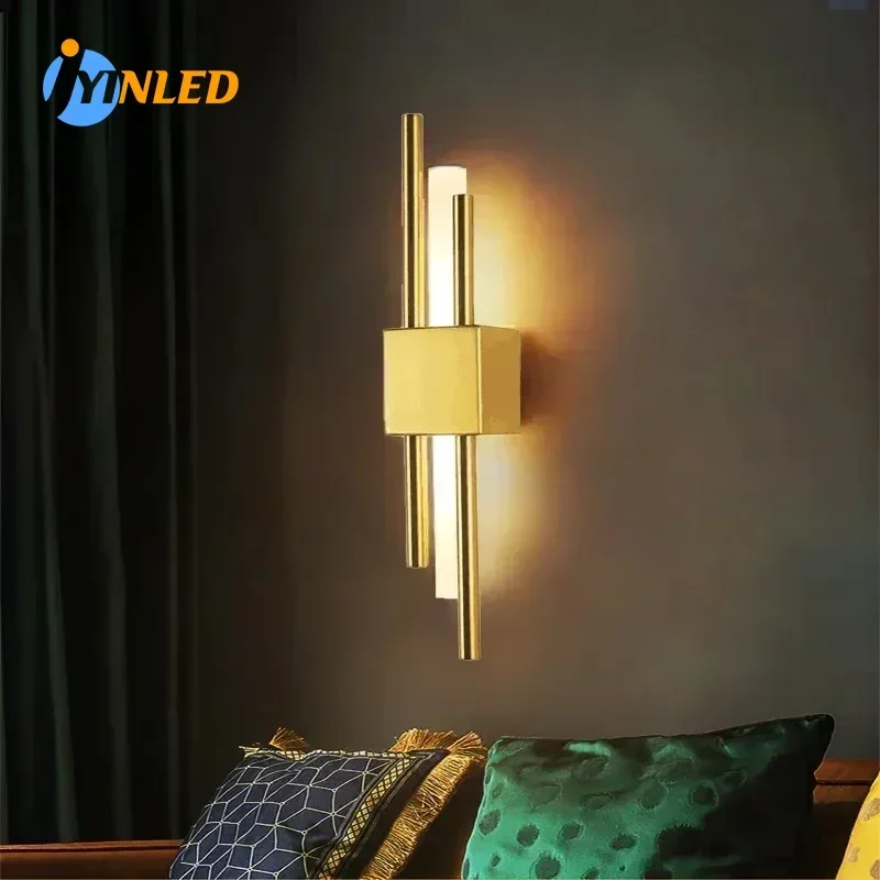 

Modern Nordic Wall Lights Indoor Lighting Bedroom Bedside Led Wall Lamps Decor Sconces Gold Light Fixture Living Room Corridor