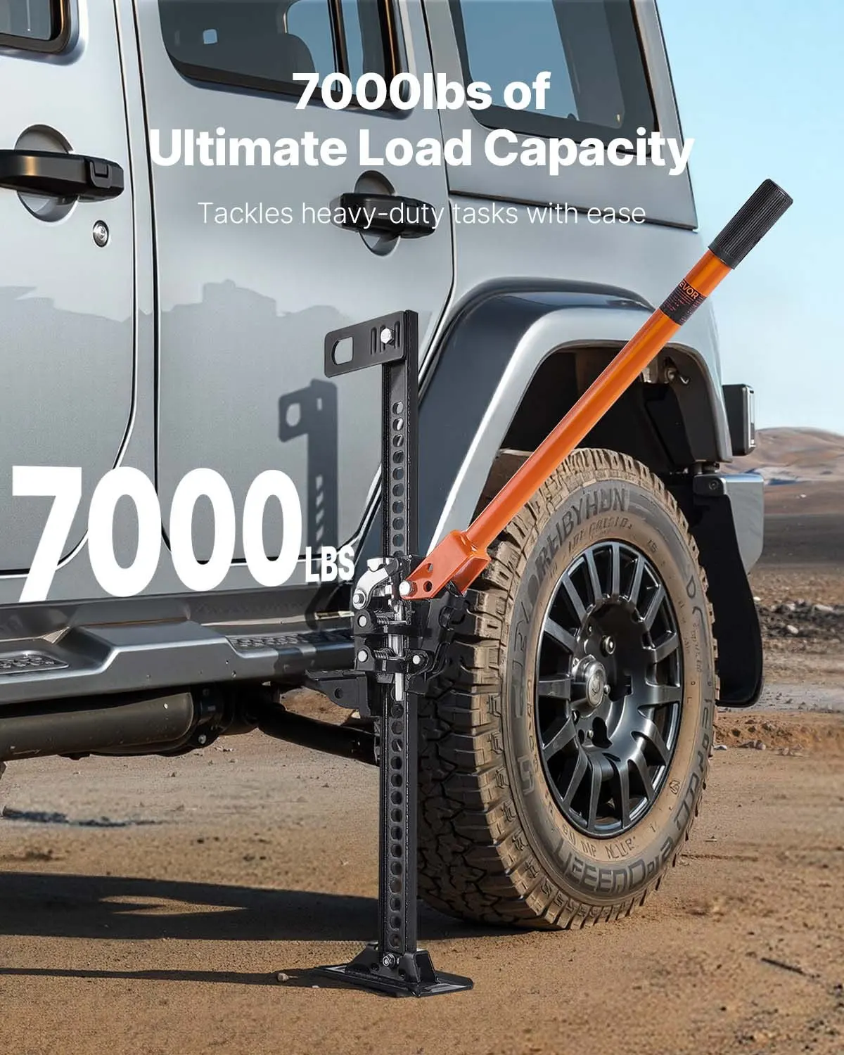 

Farm Jack, 34" Utility High Lift Farm Jack, 3.18 Ton (7,000 Lbs) Capacity Ratcheting Off Road Utility Jacks, Heavy-Duty Lift Jacks With 5.12"-28" Lifting Range For Tractor, Truck, SUV