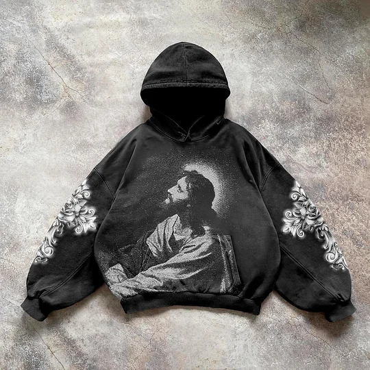 Streetwear American Hoodie Y2K Clothes Retro Gothic Hip Hop Graphic Print Oversized Hoodie Mens Womens New Pullover Hoodie