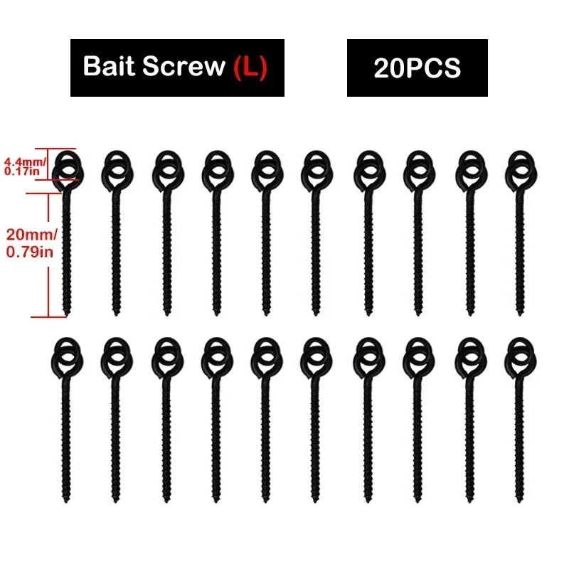 Karpfenköder-Schrauben mit Ring, Mirco, drehbarer Karpfenköder für Karpfen, Ronnie Rig, Zig Chod Boilies, Schrauben, Karpfen-Hair-Rig-Terminal-Gerät