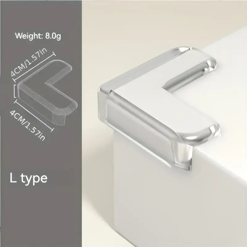 10pcs Transparent Silicone Corner Protector Set, Safe Edge Guards for Power Outlets and Table Corners