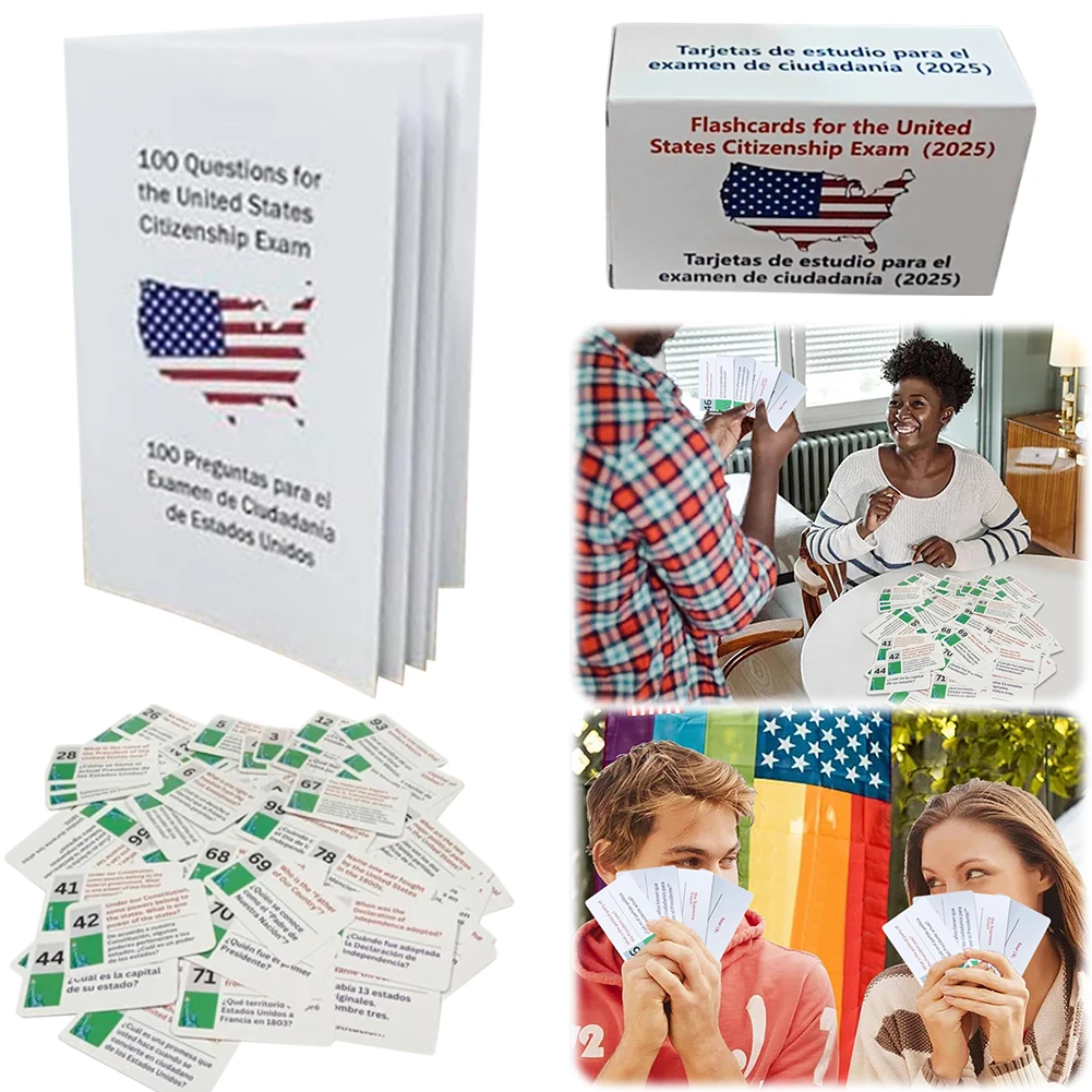100 USCIS Questions and Answers Flashcards Naturalization Test Study American Civics US Citizen Test Flash Cards