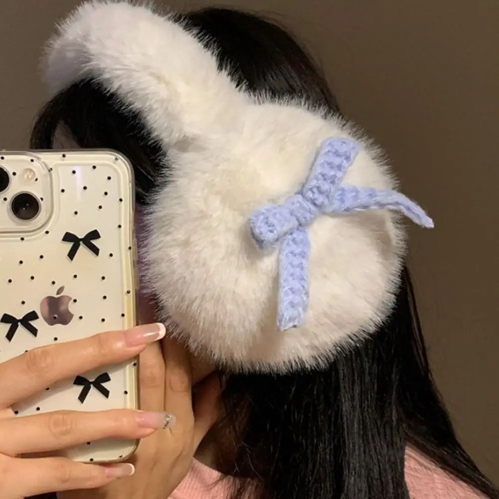 الحلو يندبروف Y2k القوس غطاء للأذنين شتاء دافئ رقيق Bowknot غطاء للأذنين في الهواء الطلق التزلج النساء إيرفلاب غطاء للأذن
