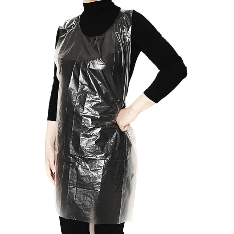 Transparent Waterproof Disposable Plastic Aprons 25pcs for Kitchen Cooking Draw Painting Outdoor Picnic House Cleaning Clothing
