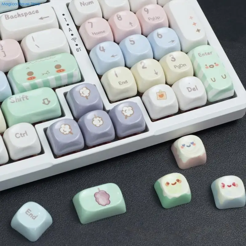 

N2UB Ergonomic MOA Height Keycaps PBT Material With High Glosses Finish And Vibrants Color For Customs Keyboards