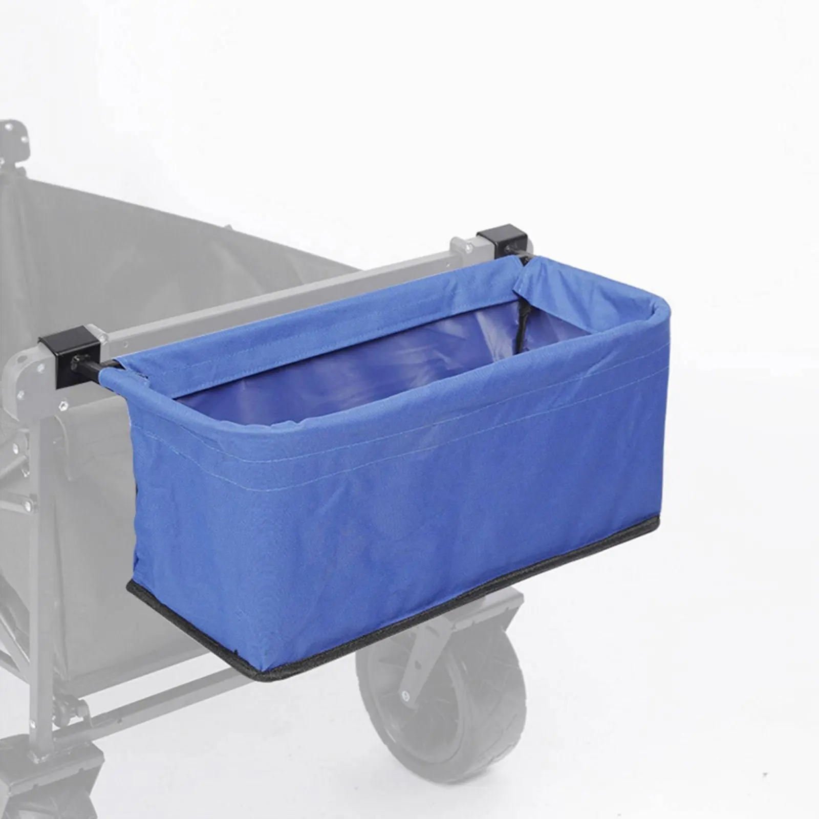 Folding Wagon Rear Basket Detachable Design Wagon Tail Basket Camping Cart Storage Pouch Waterproof Material for Fishing
