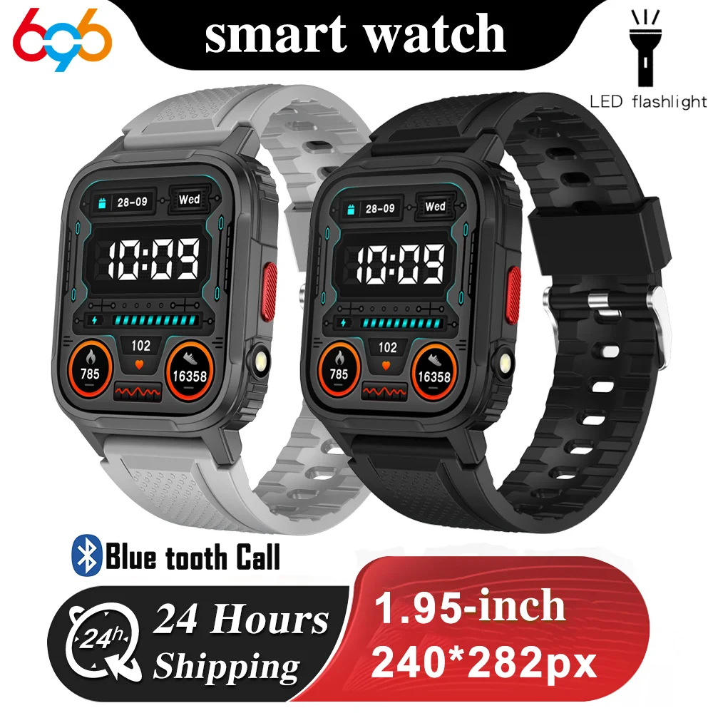 

Спортивный фитнес-трекер, уличные мужские и женские умные часы, фонарик, синий зуб, звонок, пульс, здоровье, IP68, водонепроницаемые умные часы