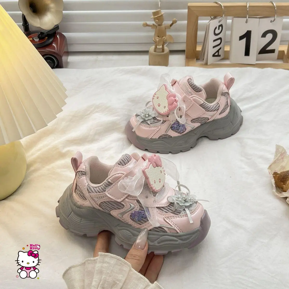 حار سانريو مرحبا كيتي أحذية رياضية للأطفال Kawaii أنيمي طالب عادية عدم الانزلاق مقاوم للماء ، مقاومة للاهتراء الراحة الخريف أبي الأحذية #6