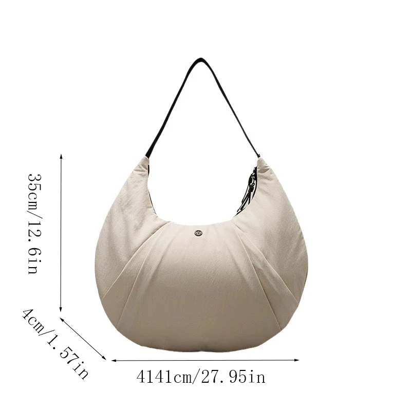 حقيبة نسائية متعددة الاستخدامات حقيبة كرواسون متخصصة مقاومة للماء من النايلون حقيبة يوجا حقيبة الإبط 2024 حقيبة زلابية جديدة خفيفة الوزن ذات سعة كبيرة