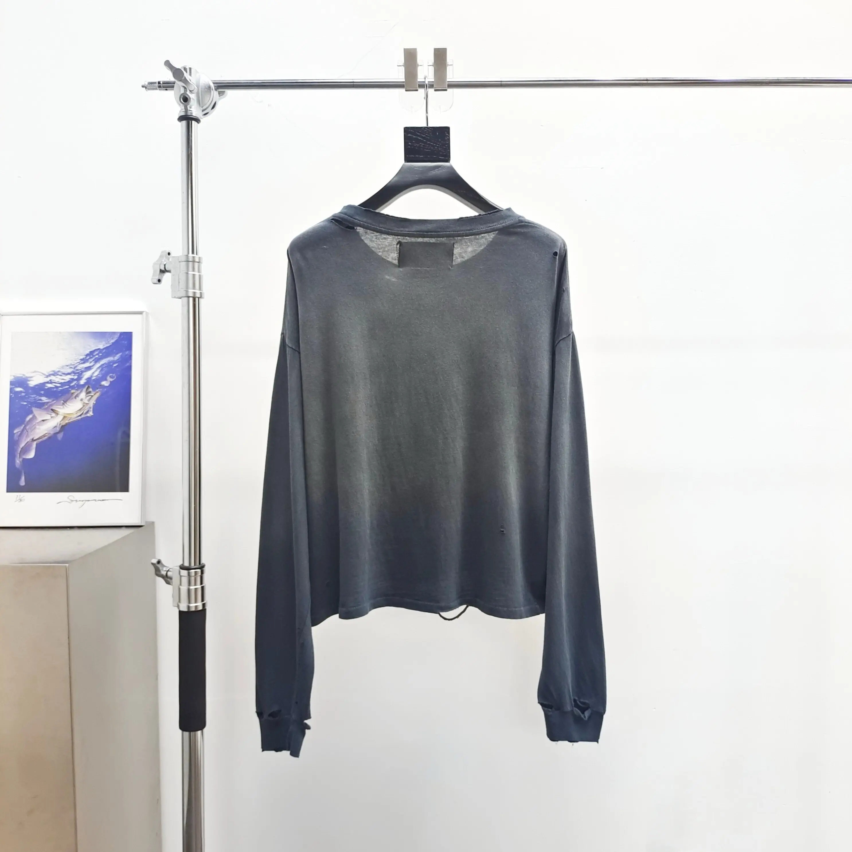 Paly Hollywood Blake Washed Black Long Sleeve Tee