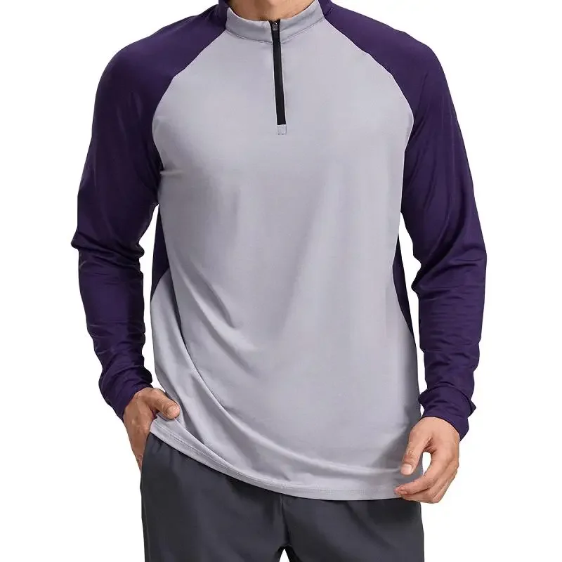 

Дышащий топ для фитнеса и тренировок, тонкая рубашка с длинными рукавами на полумолнии, лоскутное шитье с цветными блоками, спортивная одежда для занятий йогой в тренажерном зале