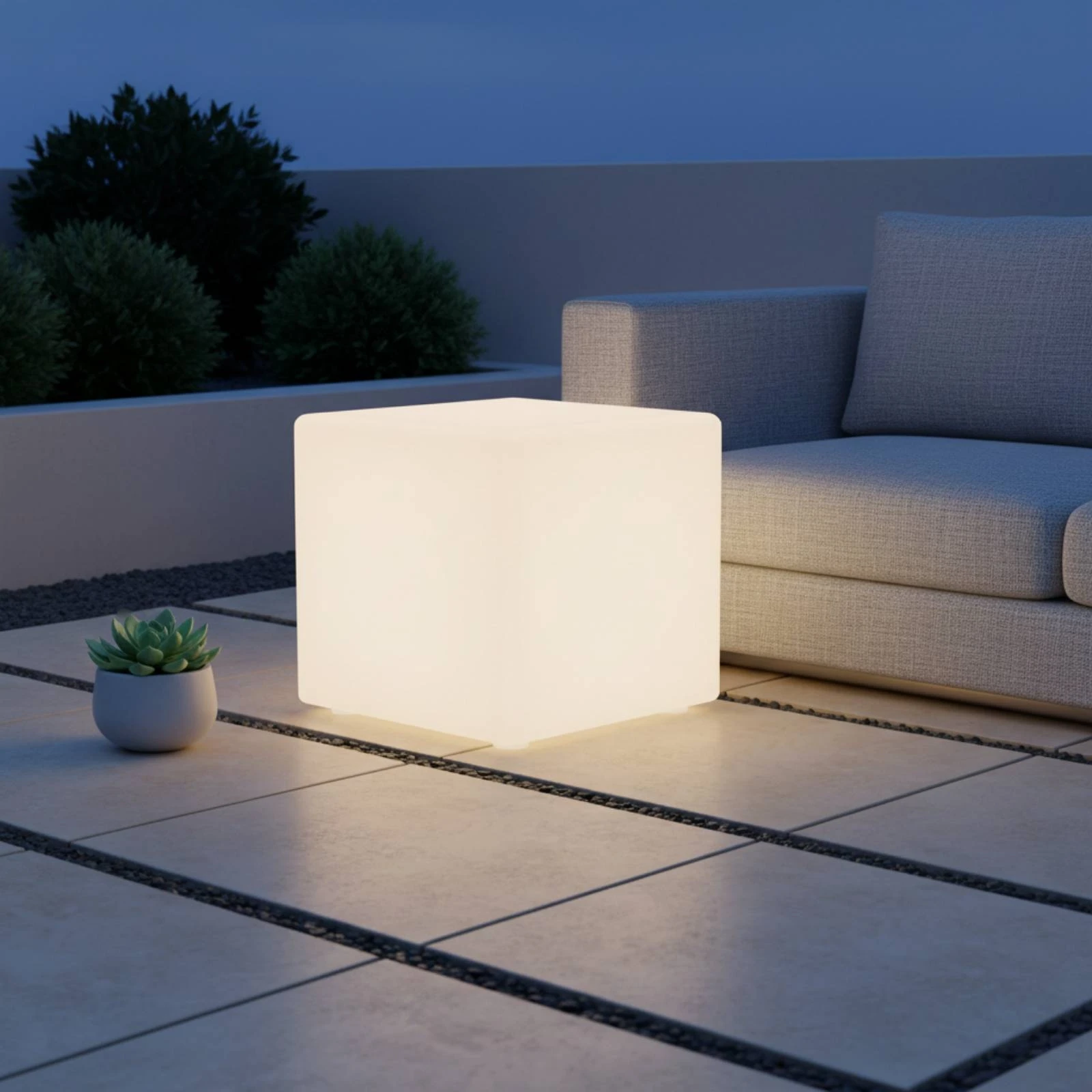 LED Cube Stool Waterproof LED Cube Lamp Illuminate Stool Dimmable Decor Item Cool to the Contact for Bar