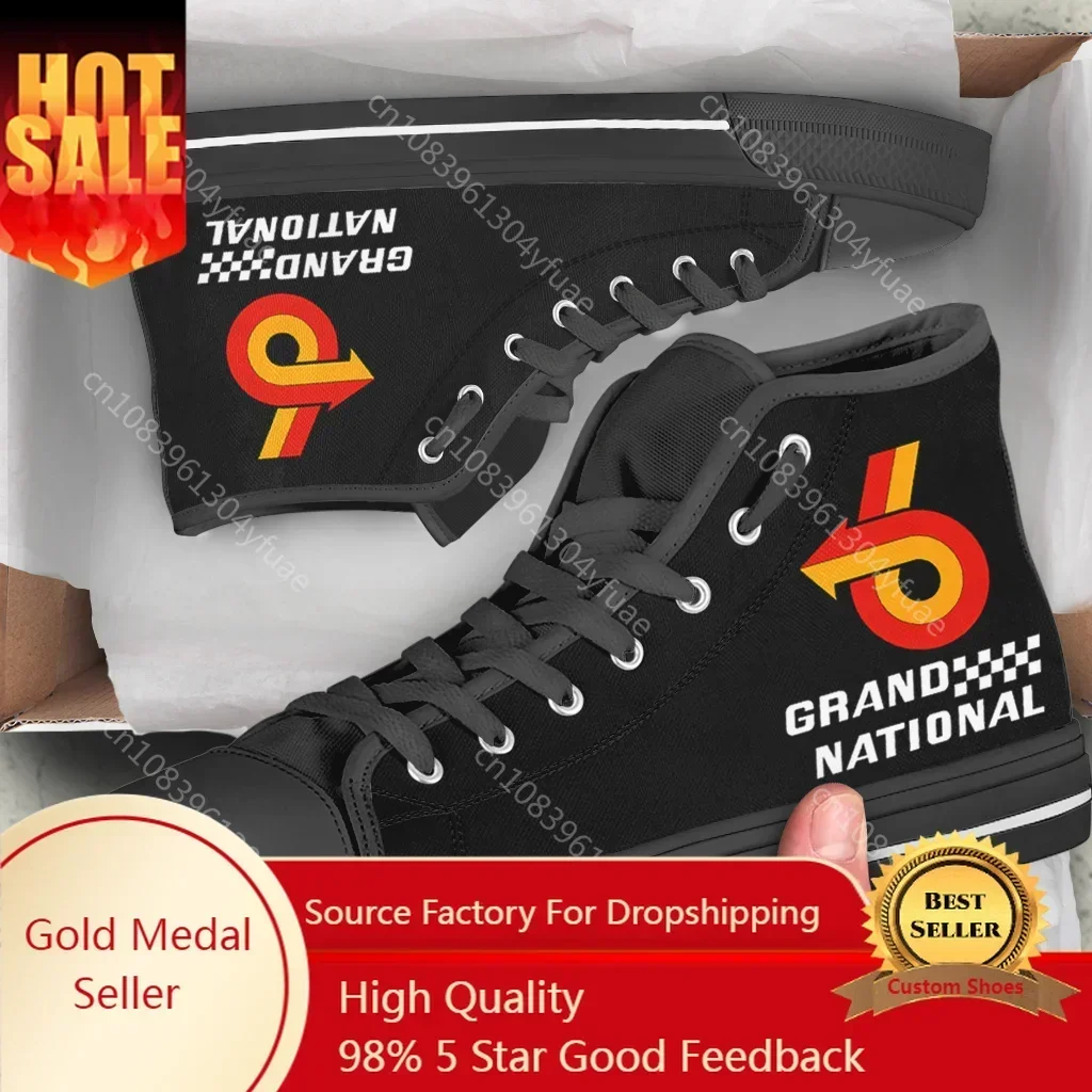 

Hot Man Woman High Quality High Help Canvas Shoes Lightweight Fashion Sneakers Buick Regal Grand National Casual Board Shoes