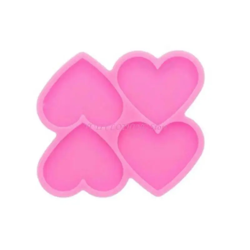 N5KF Phone Grip Resin Mold Round/Heart /Triangle Silicone Badge Reel Mold Jewelry Casting Mold for DIY Resin Keychain Pendant