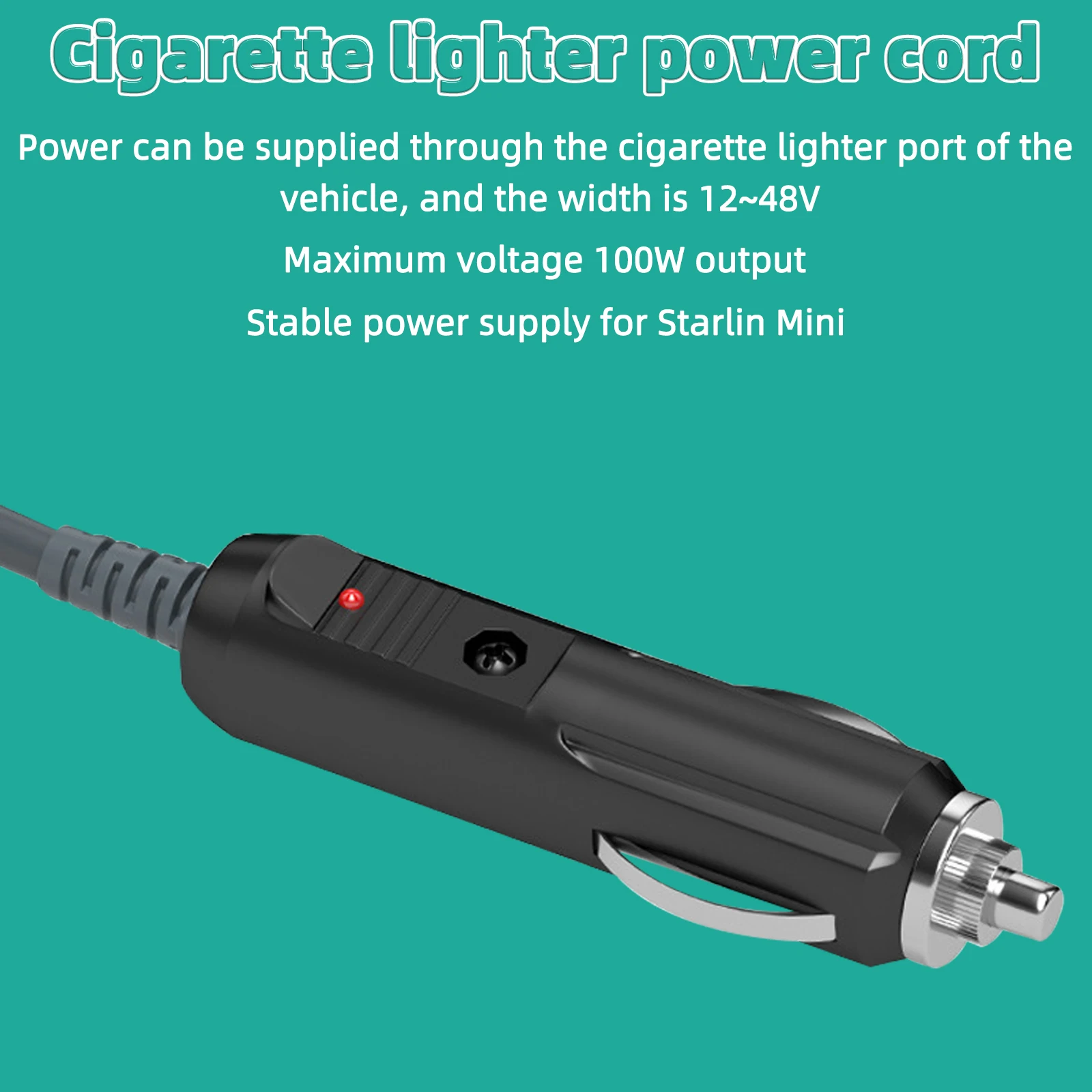 Starlink Mini 3-in-1 Power hdmi Cable – Type-C/DC/Cigarette Lighter 100W Fast Charge Waterproof & Durable for Multi-Scenario Use