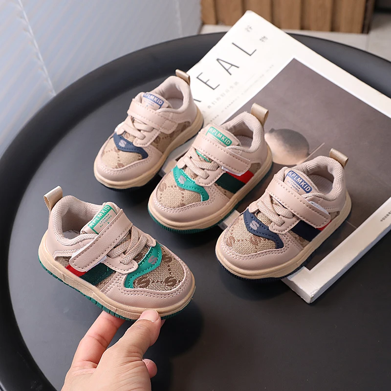 Children's sneakers 2024 new style baby girl shoes spring and autumn soft bottom children's sneakers boys sports shoes b