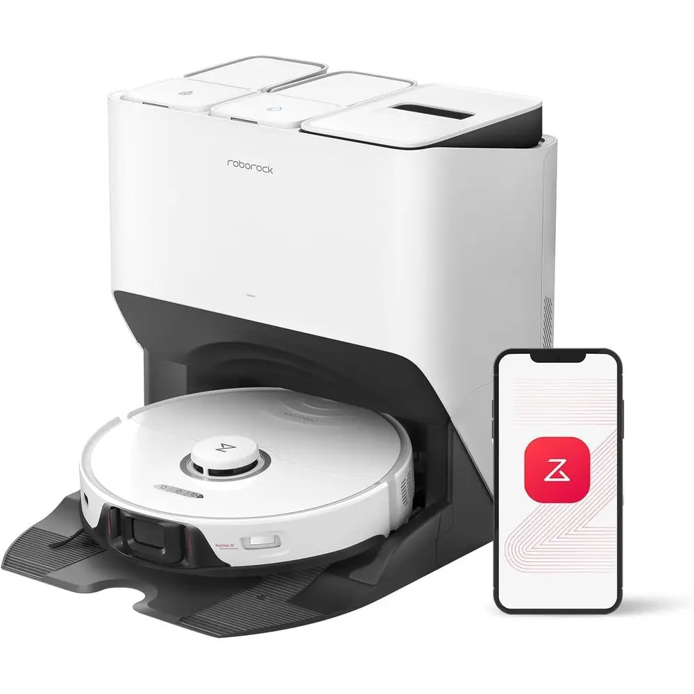 

Renewed High-Power Robot Vacuum and Mop with Self-Cleaning, Auto-Drying, 6000Pa Suction, Self-Emptying, and Obstacle Avoidance