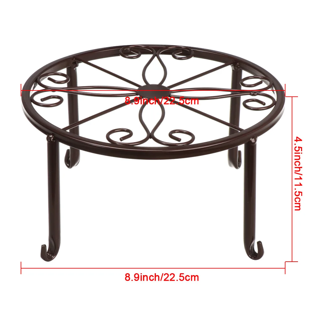 Durable Metal Flower Pot Stand Indoor Outdoor Flowerpot Supports Bonsai Rack Display Shelf Balcony Home Decoration Garden Supply