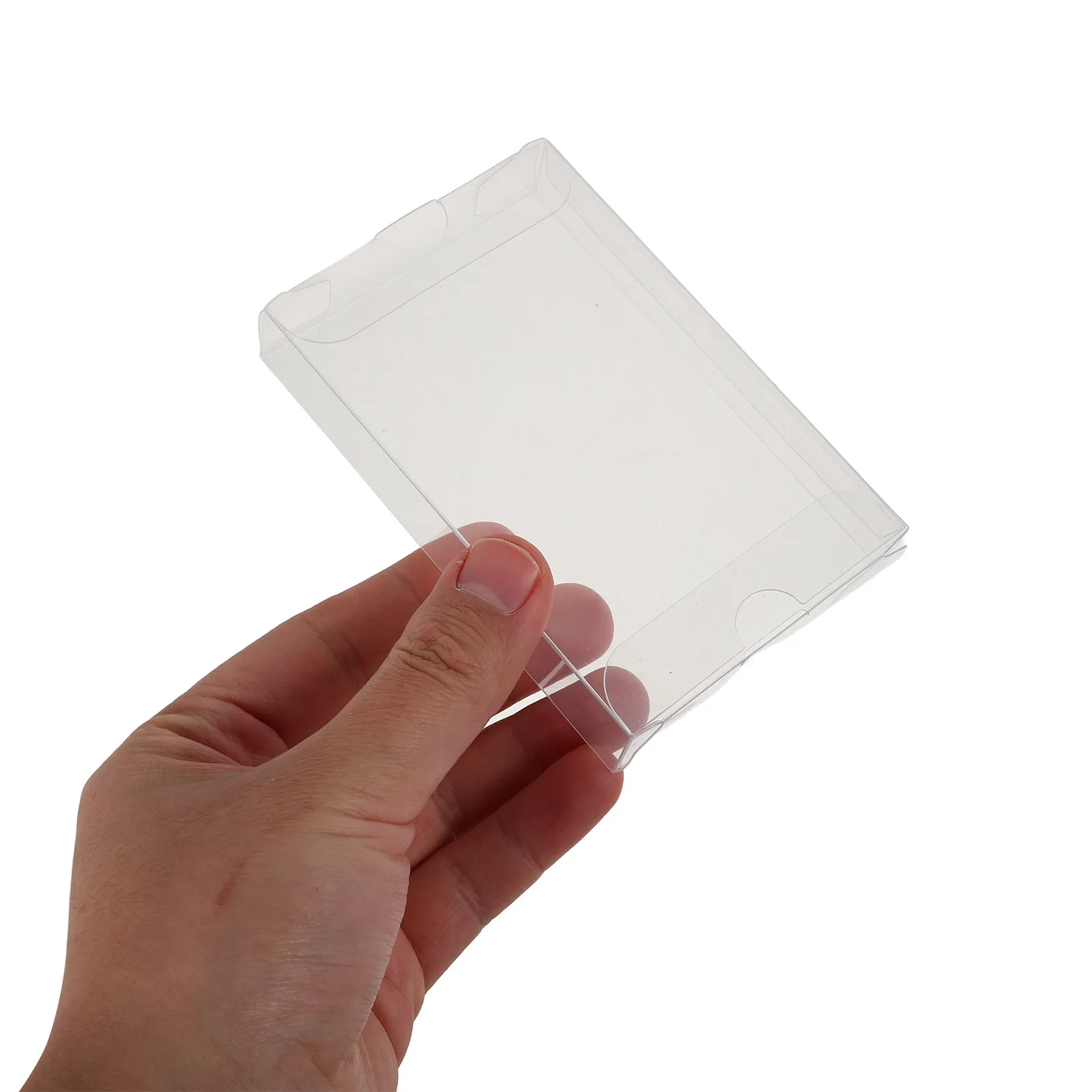 Estante de almacenamiento para cintas de cassette, estuche transparente de PVC, resistente al polvo y al agua, organizador de cintas de audio apilable portátil para coleccionistas, 10 Uds.