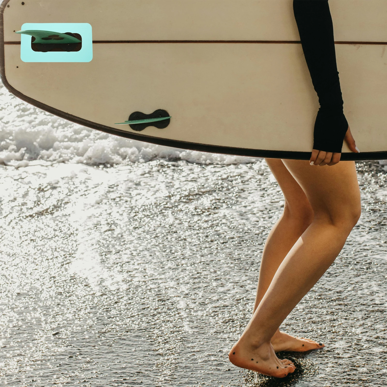 9-Zoll-Ruder Slot Patch Surfbrett Fin Connection SUP Board Zubehör Austauschbarer Fin Box Connector Kunststoff