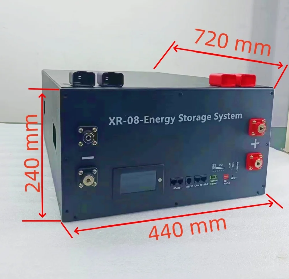 16S 51.2V 15KWH Solar Energy Storage system XR08-48V280AH LiFePO4 Battery BOX DIY Kit For JK BMS 3.2LCD EVE CATL 280 310AH