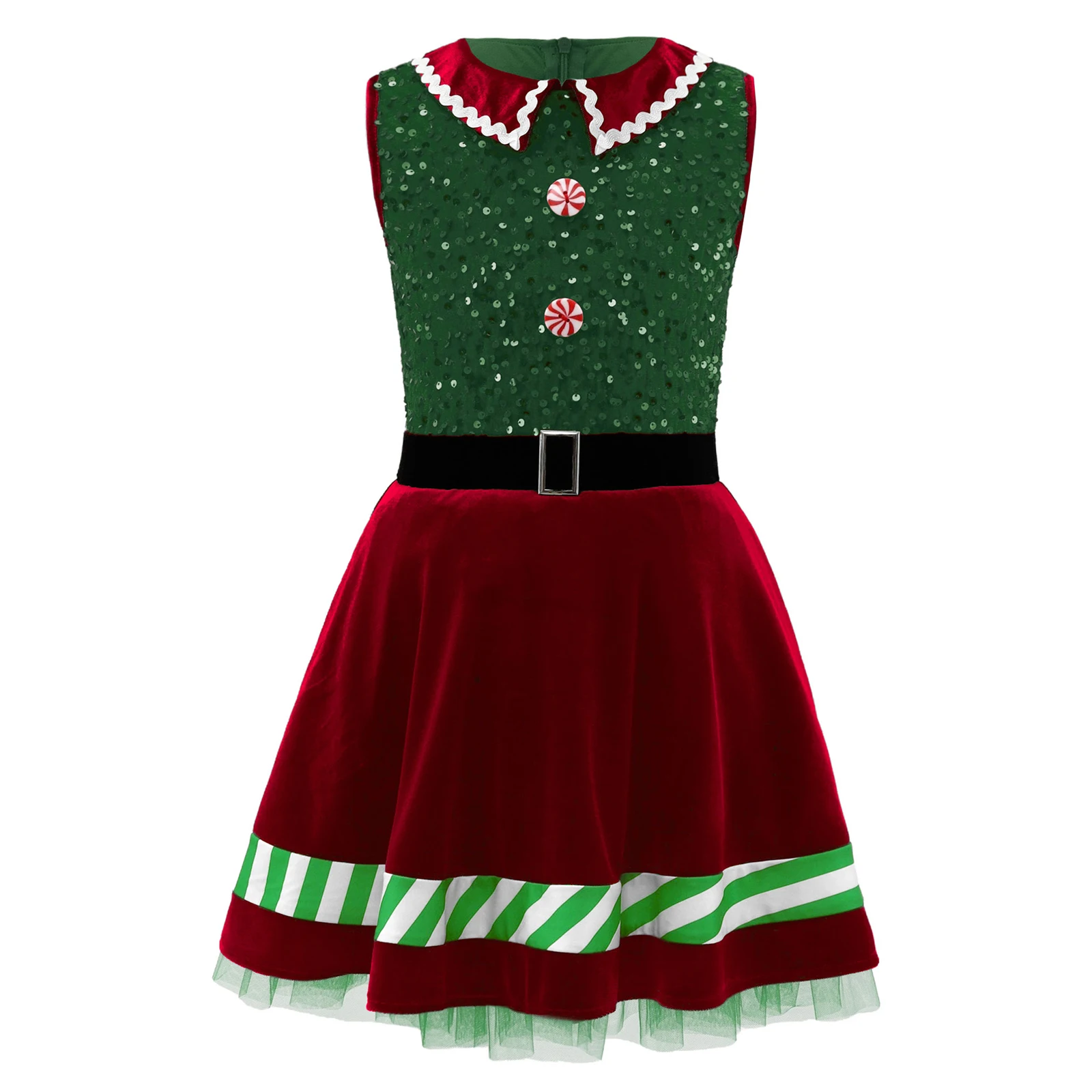 Kids Girls Christmas Party Dre - Elf Costume Christmas ulasan dan harga