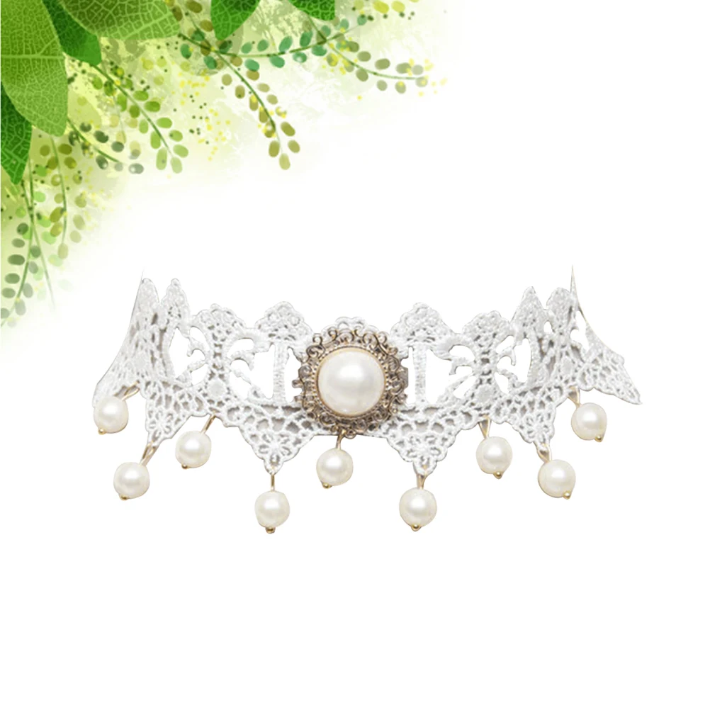

Elegant Clavicle Choker Necklace Vintage White Bridal Jewelry For Women Ladies Durable Fine Craftsmanship Perfect Gift Wedding