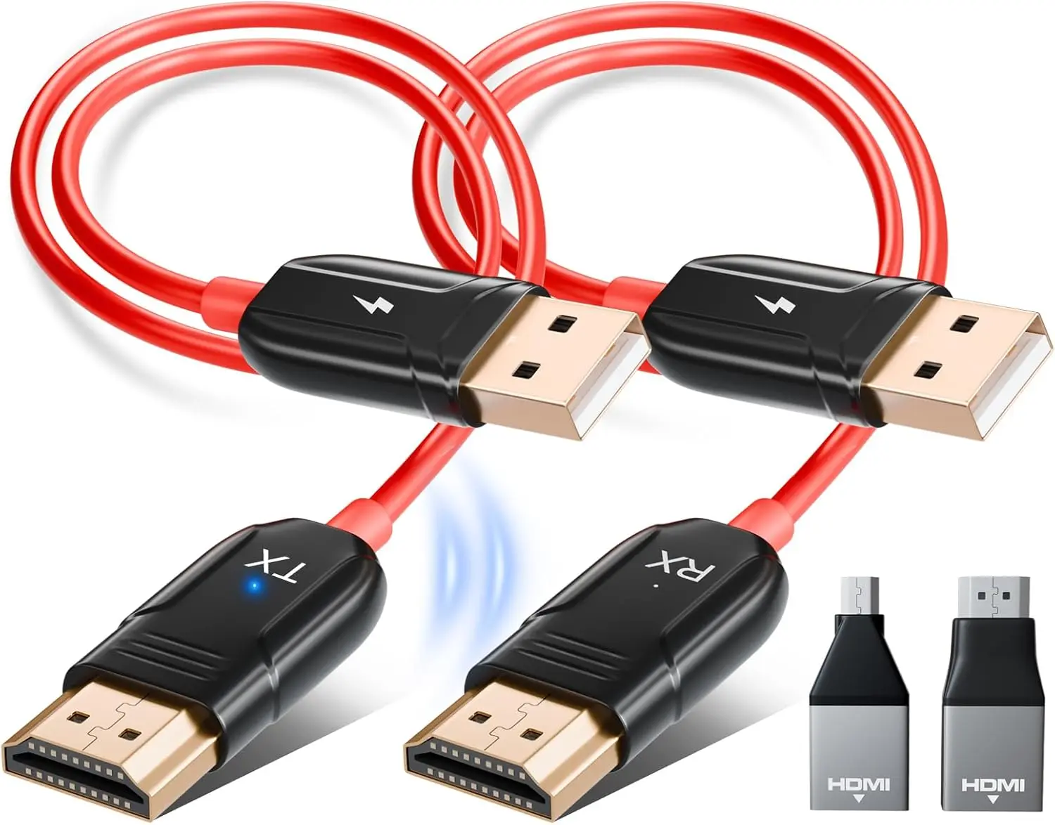 

Wireless HDMI Transmitter & Receiver 4K 1080P@60Hz Plug&Play for PC/TV/Projector