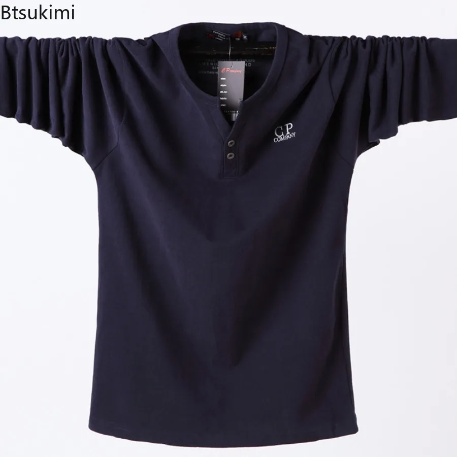 Autumn New Men's Clothing Comfortable Cotton Long Sleeve T-shirts Men Outdoor Casual Sports Tees Oversized Simple Men Basic Tops