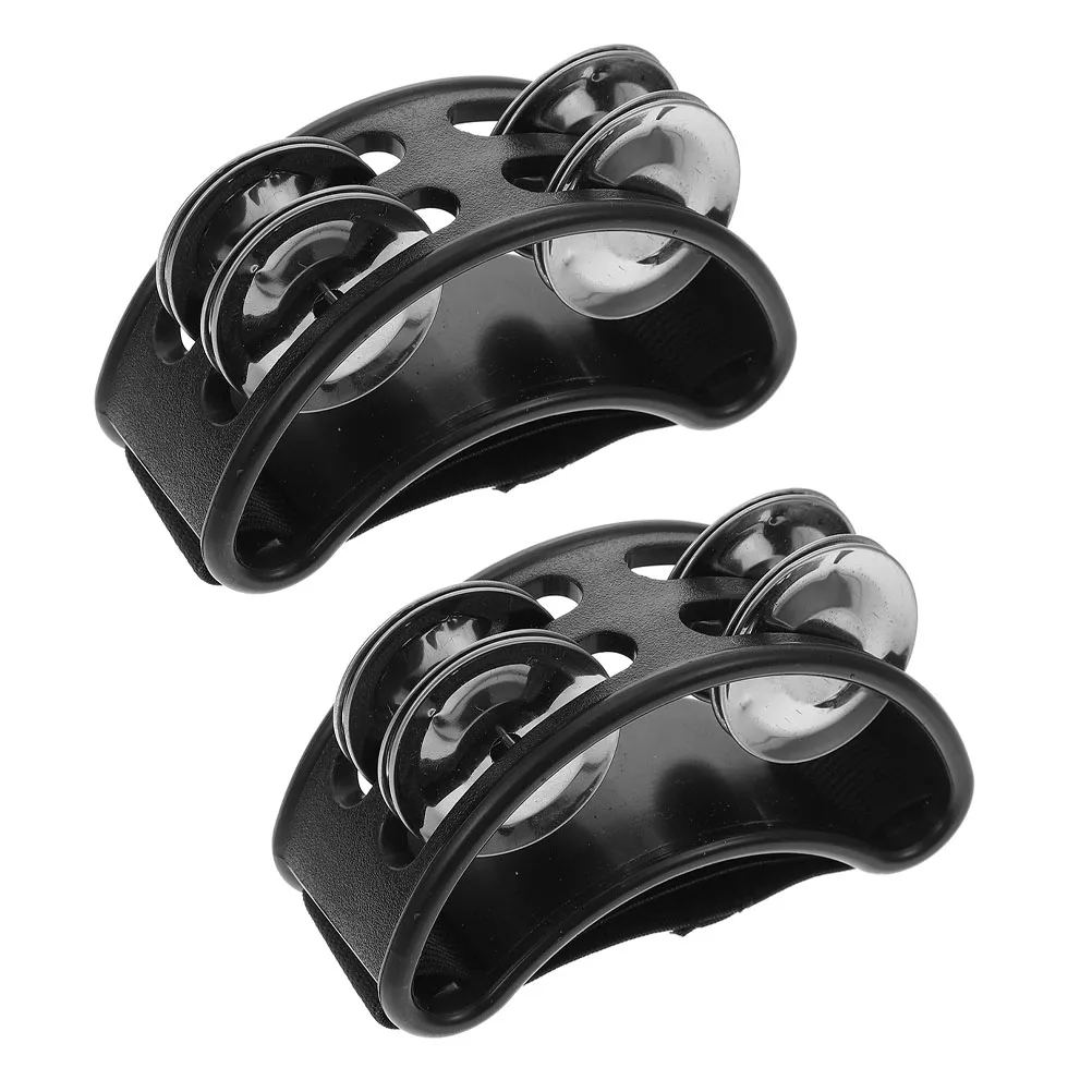 

2 Pcs Foot Bell Accessories Baby Tambourine Musical Instrument Toys Tambourines for Kids Plastic Instruments Child