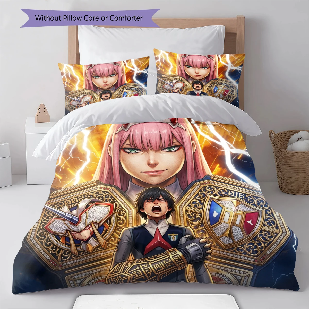 DARLING in the FRANXX Soft  Comfortable Duvet Cover, Kids Bedding Gift,Size  Different Options -HE13